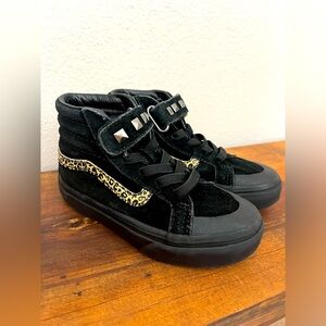 Hi top black suede Vans